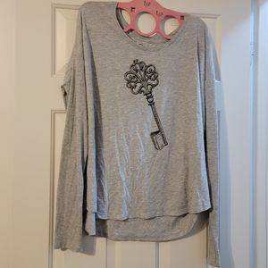 Sevenly Long Sleeve Slouch Gray Tee